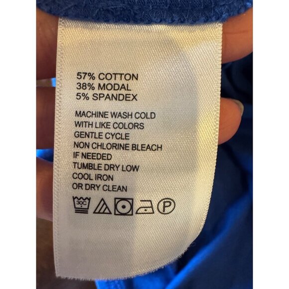 Tommy Bahama Dress Women XXS Blue Knit‎ Pearl Embroidered Shift Mini Preppy - Picture 9 of 9